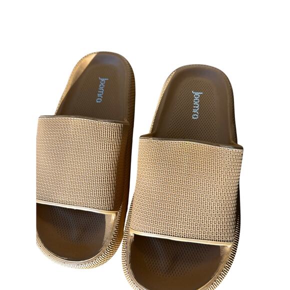 Joomra Unisex Brown Cloud Slides Arch Support Quick-Dry Slippers Sz 42-43 main image 5